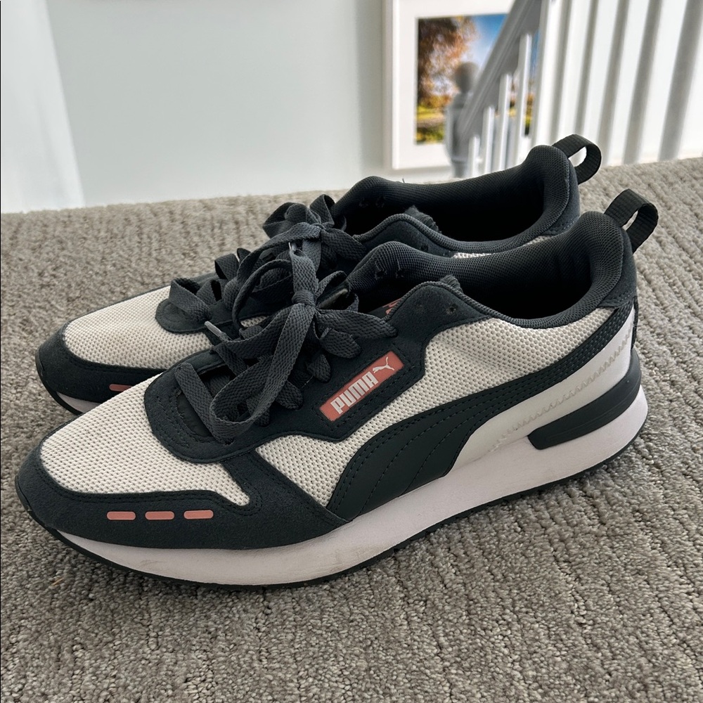 Puma Grey and White Men’s Athletic Shoes